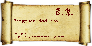 Bergauer Nadinka névjegykártya
